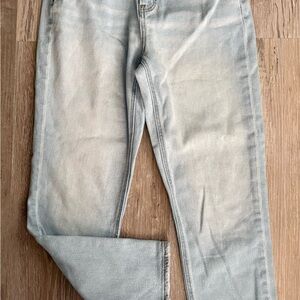 American Eagle Outfitters Pale Blue Denim Shorts with Contrast Stitching